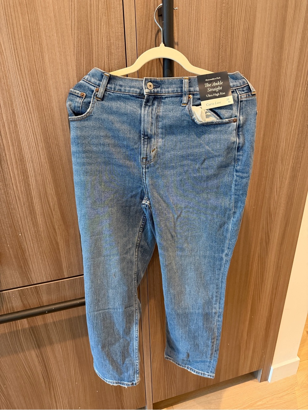 Abercrombie & Fitch Light Blue Ankle Straight Jeans